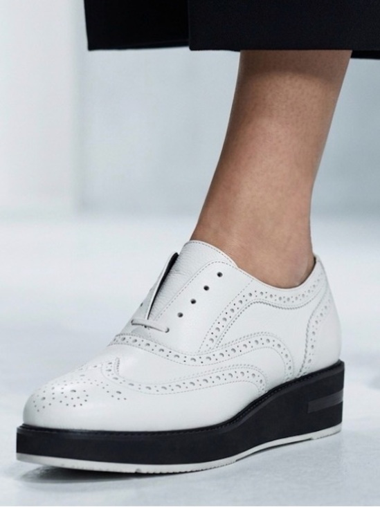 rag & bone Shoes - Rag & Bone Meli Brogue White Platform Loafers Women's Shoes Size 8‎